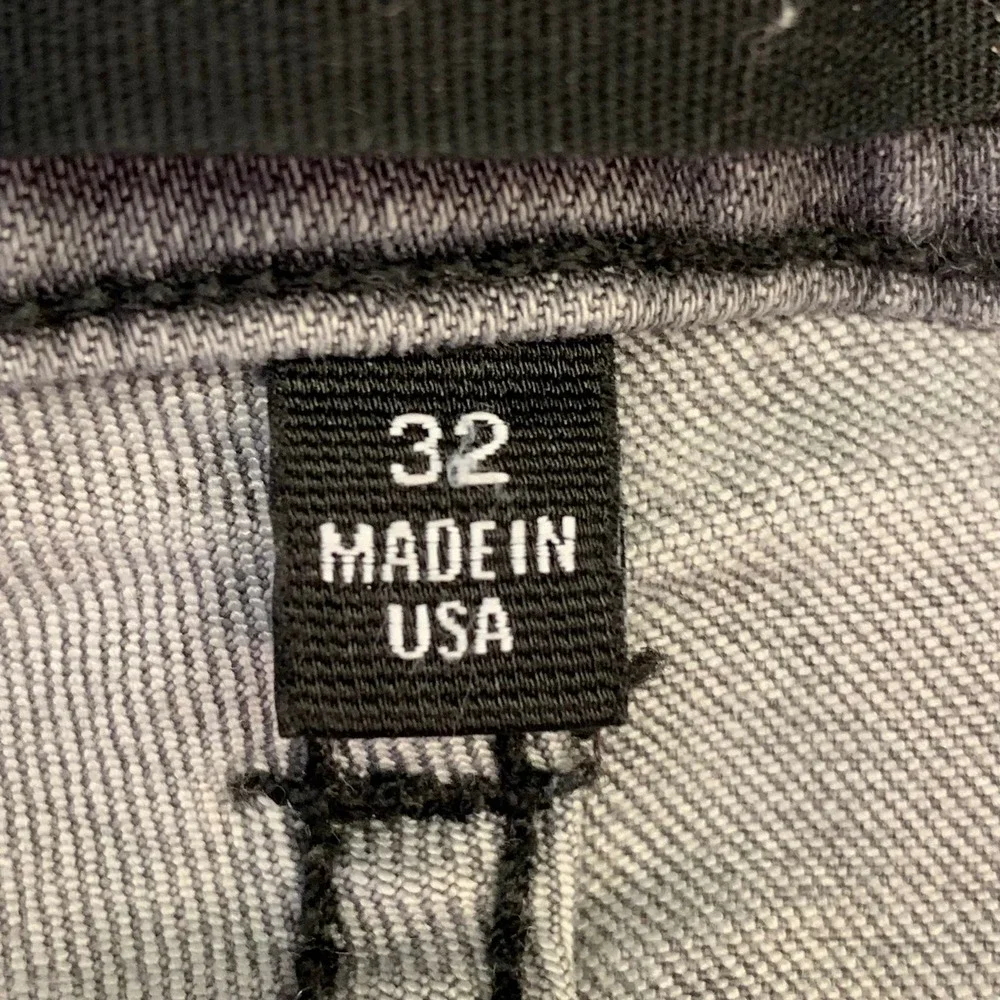 PAIGE Federal Men's 32 Gray Straight Leg Stretch‎ Jeans Made in USA